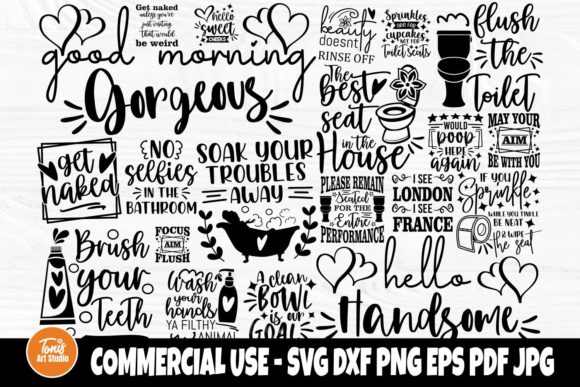 Bathroom SVG Bathroom Signs Svg Bundle Review